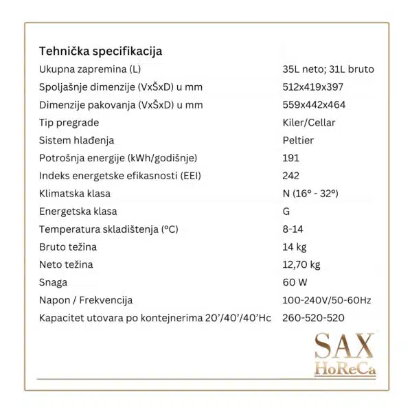 Crna boja i kompaktne dimenzije omogućavaju lako uklapanje u različite enterijere, brzo premeštanje, izgleda elegantno čak i gde je prostor ograničen.