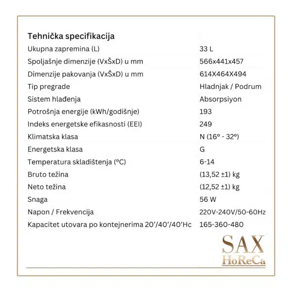 Naziv: Mini bar ECOSM4030 Dimenzije: 566mm x 441mm x 457mm (visina x širina x dubina) Boja: crna Šifra: ECOSM4030